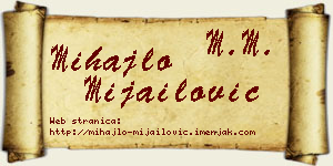 Mihajlo Mijailović vizit kartica